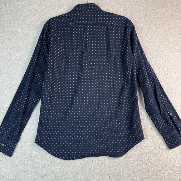 Taylor Stitch The California Shirt Indigo Pyramid Pattern Men's 40 Medium $125 - Picture 4 of 9